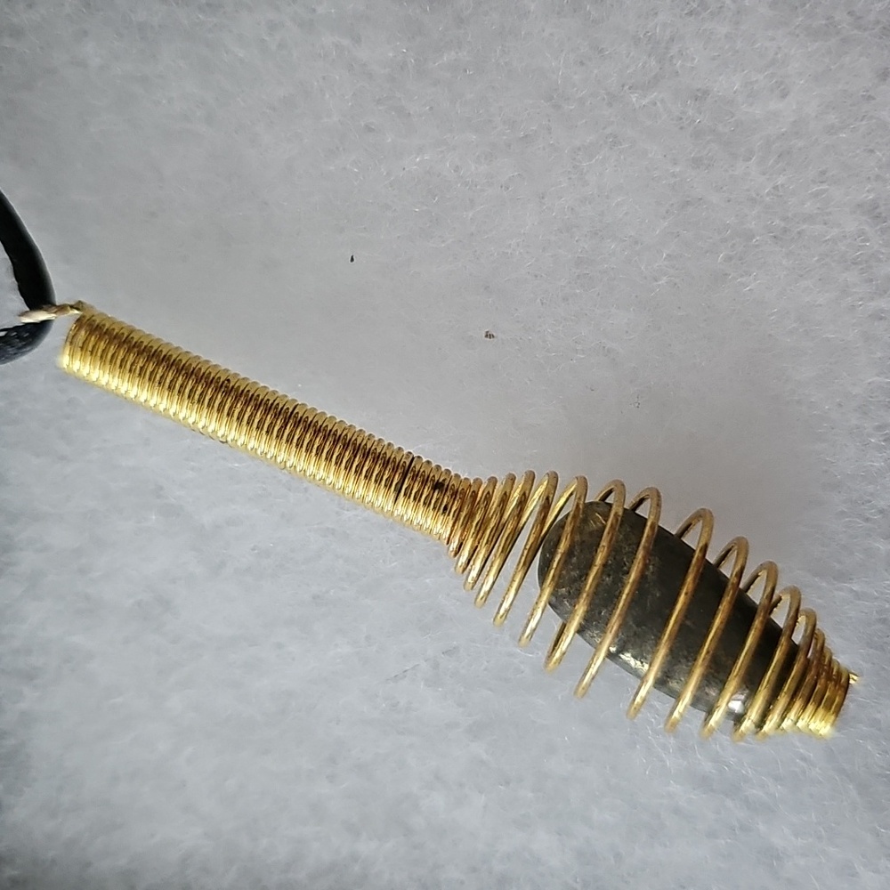 Unique Goldtone Cage Necklace With Tumble